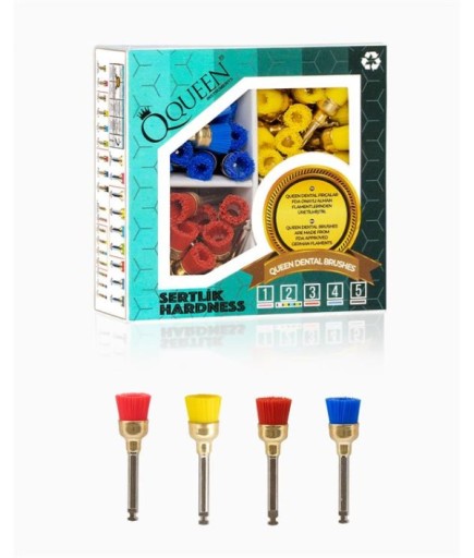 Polisaj Fırçası, Çanaklı Tip, Karısık 4 Renk, 4 Sertlikte, 7Mm.