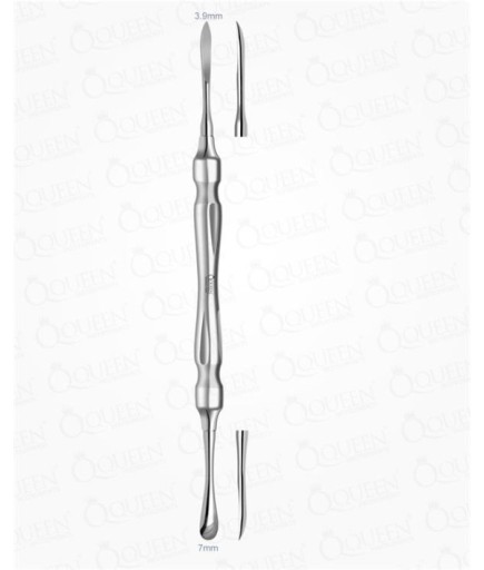 Queen  Doğrusal Oval-Sivri Periost Elevatörü MOLT 9 4Mm-7Mm 18Cm - Q327-018B1