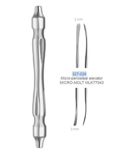 Queen  Doğrusal Oval-Oval Periost Elevatörü Micro-Molt 3 2Mm-3-2Mm 18Cm - Q327-026B1