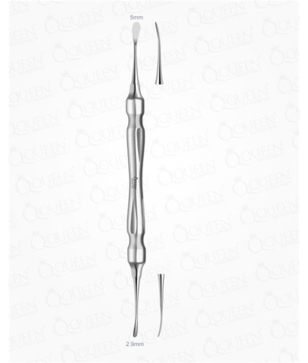 Queen  Doğrusal Oval-Oval Periost Elevatörü Molt 5Mm-2-9Mm 18Cm - Q327-038B1