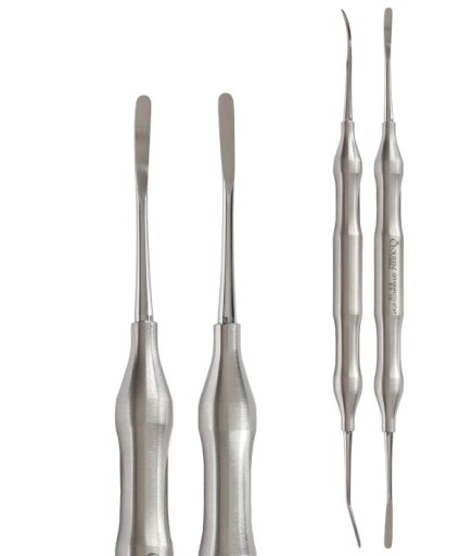 QRAS3H221 Doğrusal Oval/Oval Periost Elevatörü 2,8Mm/2,8Mm 18,5Cm