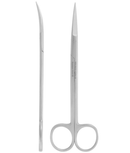 QSCS033 Eğri Cerrahi Makas Joseph 15Cm