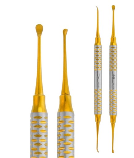 SRAS1H098 Doğrusal Oval/Oval Periost Elevatörü 3,3Mm/2,8Mm 18Cm