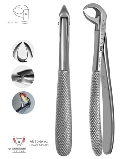 QEFCH105 Alt Molar (Furkasyon) Davyesi Fig. 86C 1,5Mm 15Cm