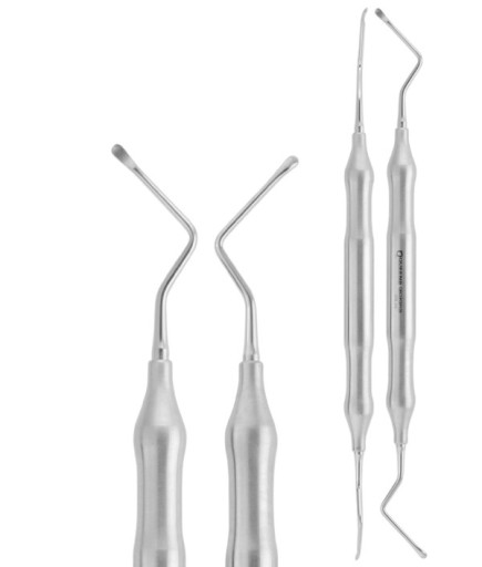 QBCUR3H129 Z Açılı, Lucas Cerrahi Küret LUCAS 1R/1L 18Cm