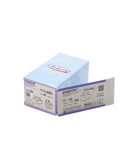 L4270 Pegelak 3/0 26 1/2 Yuvarlak (●) 75Cm PGLA Emilebilir Sütür 12 Ad./Pkt