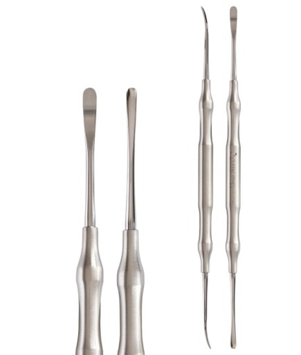 QRAS2H130 Doğrusal Oval/Oval Periost Elevatörü GOLDMAN-FOX 4Mm/3 Mm 19Cm