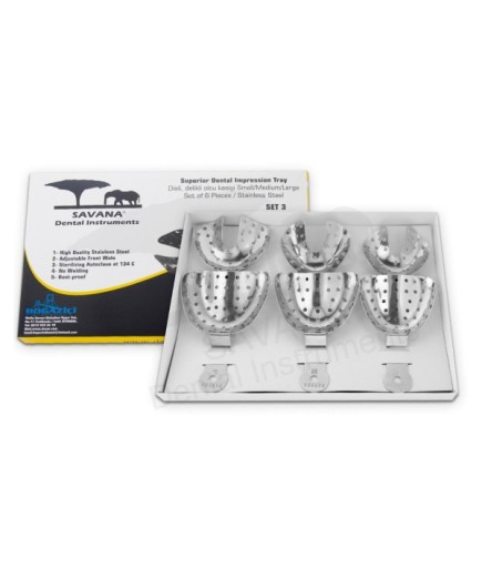 SITS114 Alt-Üst Dişsiz, Delikli Ölçü Kaşiğı Seti 6 Parça/Pkt