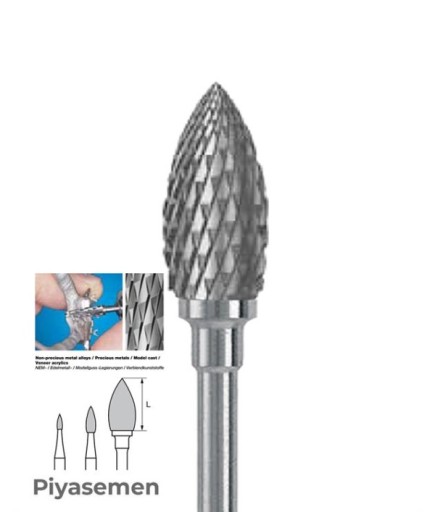 Bosphorus Piyesemen Tungsten Karbit LAB TC Labut Frez