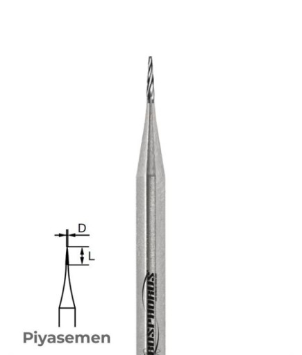 Bosphorus Piyesemen Tungsten Karbit HP TC Düz Konik Frez