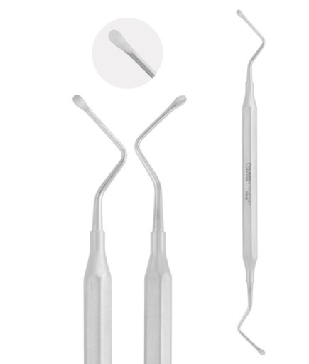 QBCUR1H077 Z Açılı, Lucas Cerrahi Küret LUCAS 1R/1L 18Cm