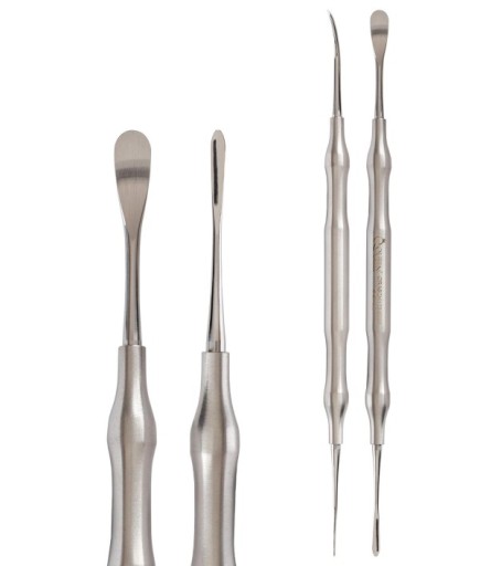 QRAS2H123 Doğrusal Oval/Sivri Periost Elevatörü BENQUE 5Mm/3Mm 18Cm