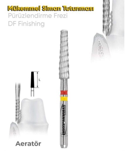 Bosphorus Aeratör Tungsten Karbit TC Düz Konik Frez