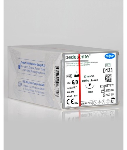 D133 Pedesente 6/0   PDO Emilebilir Sütür