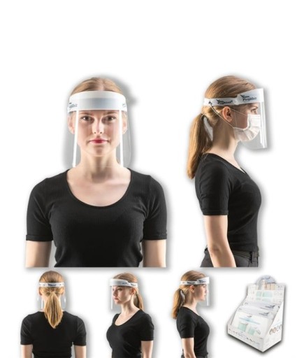 Buğu Yapmayan Beyaz Yüz Siperliği Koruyucu Maske - Antifog Face Shield Splash Protection White 1 Ad./Pkt.
