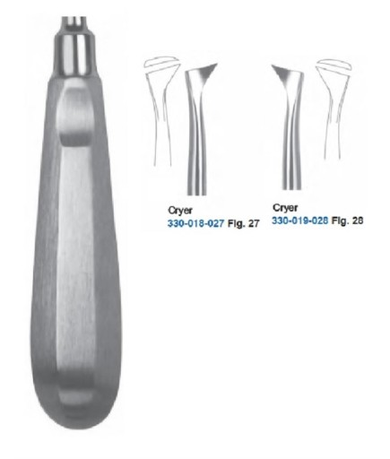 SET00043 Sağ-Sol Cryer Elevatör Seti 16Cm 2 Parça/Pkt