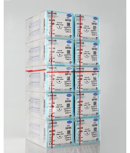 S4185 İpek 3/0 18 3/8 Keskin (Δ) 75Cm İpek Emilemeyen Sütür 10 Kt./Set