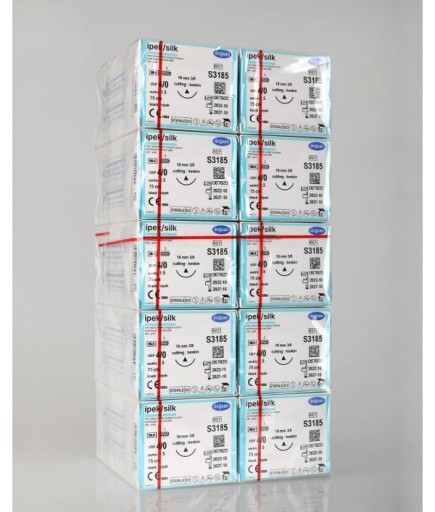 S3185 İpek 4/0 18 3/8 Keskin (Δ) 75Cm İpek Emilemeyen Sütür 10 Kt./Set