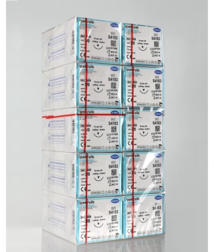 S4183 İpek 3/0 18 3/8 Keskin (▼) 75Cm İpek Emilemeyen Sütür 10 Kt./Set