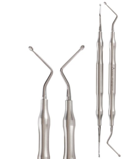 QBCUR2H095 Z Açılı, Kaşık Cerrahi Küret HEMINGWAY 3R/3L 18Cm