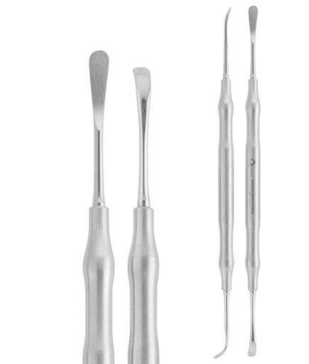 QRAS2H160 Doğrusal Oval/Oval Periost Elevatörü FREER 5Mm/4,5Mm 18Cm