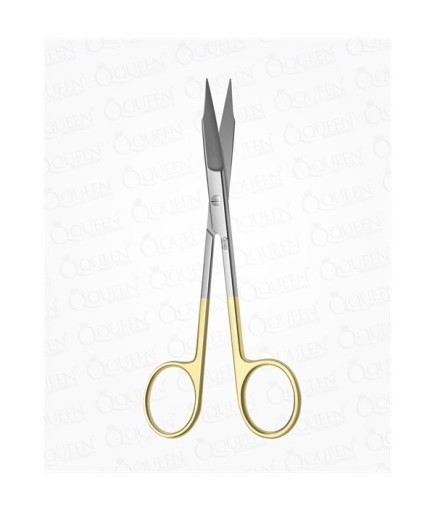 Queen TC,Tungsten Carbide Düz Cerrahi Makas Goldmann-Fox 13Cm, 1 Ad./Pkt - Q315-028