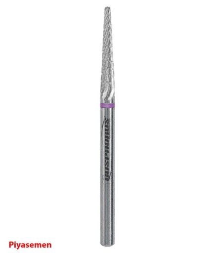 HBCC261TX Piyesemen Tungsten Karbit Yuvarlak Bitim Konik, Laboratuvar Frez