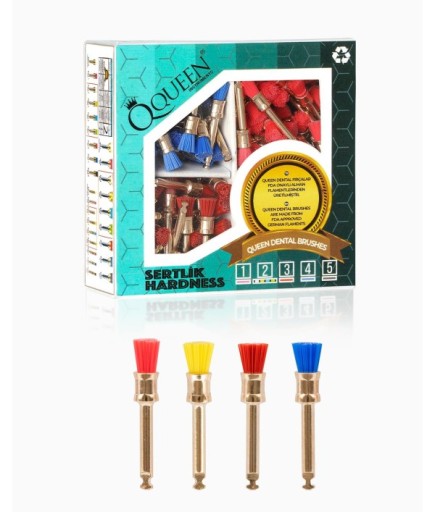 Q-MIX2-5MM Polisaj Fırçası, İnce Tip, Karısık 4 Renk, 4 Sertlikte, 5Mm.