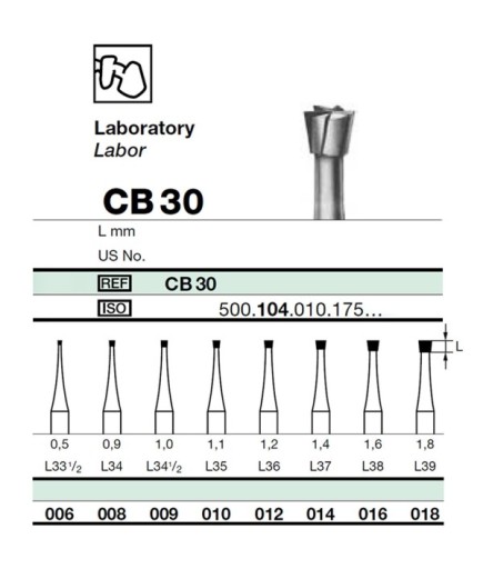 HBCB30 Piyesemen Tungsten Karbit Düz Bitim Silindir, Laboratuvar Frez