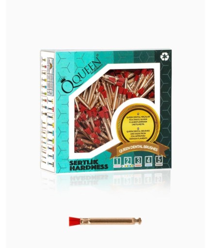 Q-RED-3MM Kırmızı Orta Sertlik (Sertlik:3) Polisaj Fırçası 3Mm.