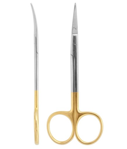 SSCSTC5045 TC,Tungsten Carbide Eğri Cerrahi Makas Iris 12Cm