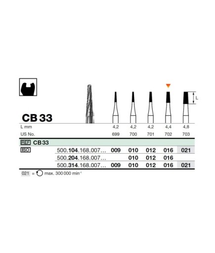 HBCB33 Piyesemen Tungsten Karbit Düz Bitim Konik, Laboratuvar Frez