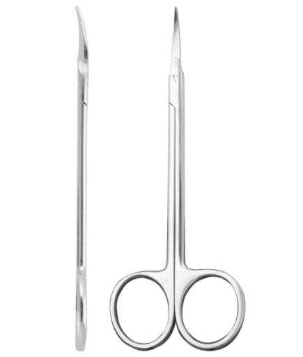 QSCS004 Eğri Cerrahi Makas Iris 11,5Cm