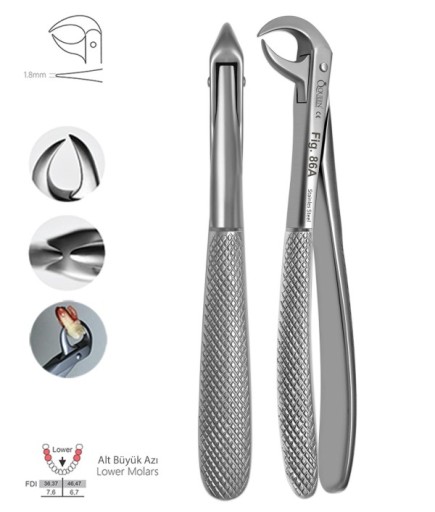 QEFCH103 Alt Molar (Furkasyon) Davyesi Fig. 86A 1,8Mm 15Cm