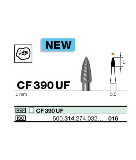 FBCF390UF Aeratör Tungsten Karbit Alev Uçlu, Bitirme Frez