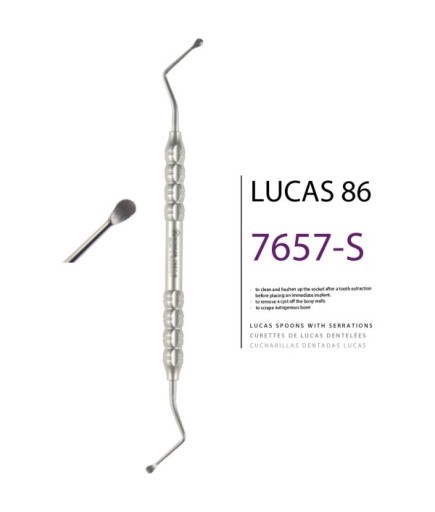 7657-S Z Açılı, Lucas Cerrahi Küret LUCAS 86