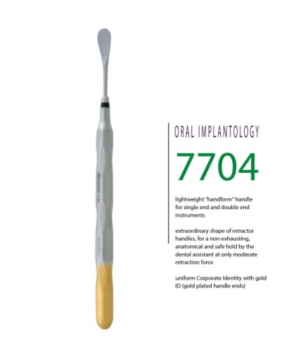 7704 Doğrusal Oval Periost Elevatörü 10Mm 17,5Cm