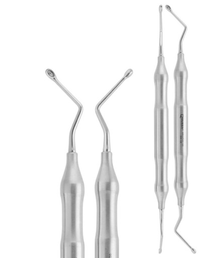 QBCUR3H120 Z Açılı, Kaşık Cerrahi Küret HEMINGWAY 2R/2L 18Cm