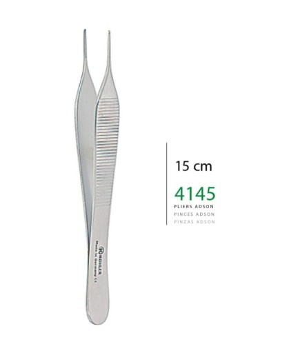 4145 Dişsiz Penset Adson 15Cm