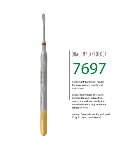 7697 Doğrusal Oval Periost Elevatörü 6.4Mm 17,5Cm