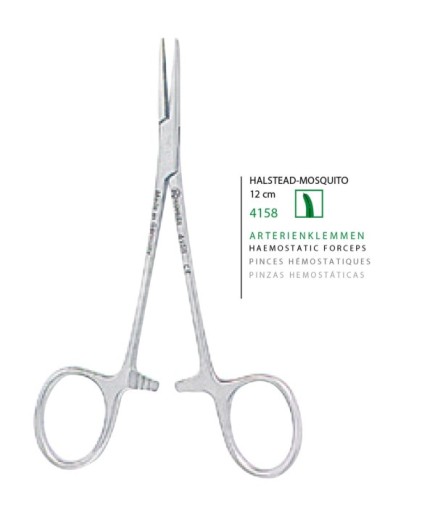 4158 Hemostat (Klemp) Halsted-Mosquito 14Cm
