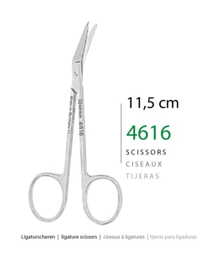 4616 Açılı Cerrahi Makas 11,5Cm