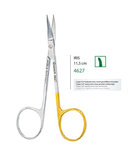 4627 Eğri Cerrahi Makas Iris 11,5Cm