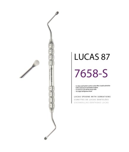 7658-S Z Açılı, Lucas Cerrahi Küret LUCAS 87