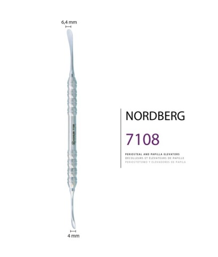 7108 Doğrusal Oval/Oval Periost Elevatörü Nordberg 4Mm/6.4Mm