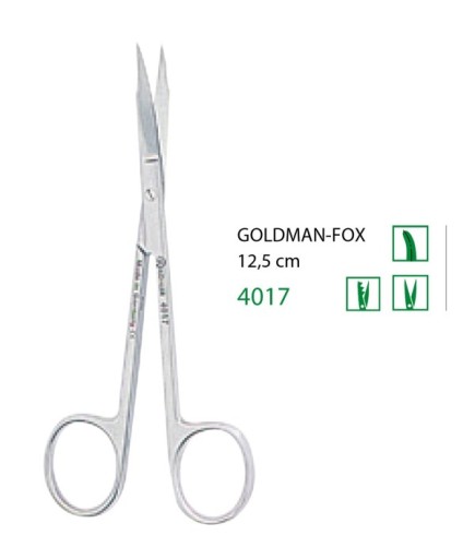 4017 Eğri Cerrahi Makas Goldmann-Fox