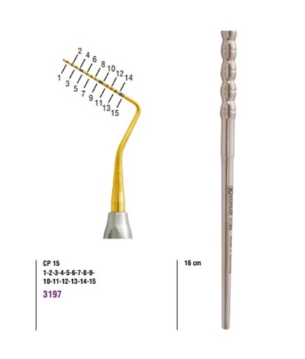 3197 Periodontal Sond Fig.CP 15 15,5Cm