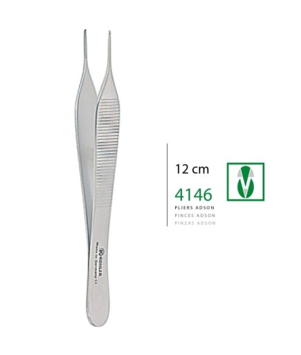 4146 Dişli Penset Adson 12Cm