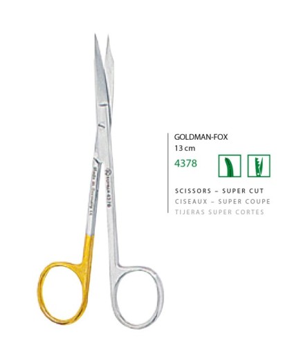 4378 Eğri Cerrahi Makas Goldmann-Fox