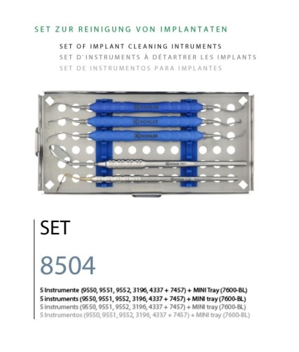 8504 Titanyum Kaplama Küret Seti